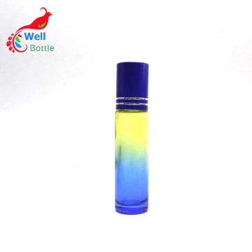 custom 10ml gradient glass roll on bottle perfume essence eye cream serum roller bottle Roller-97B